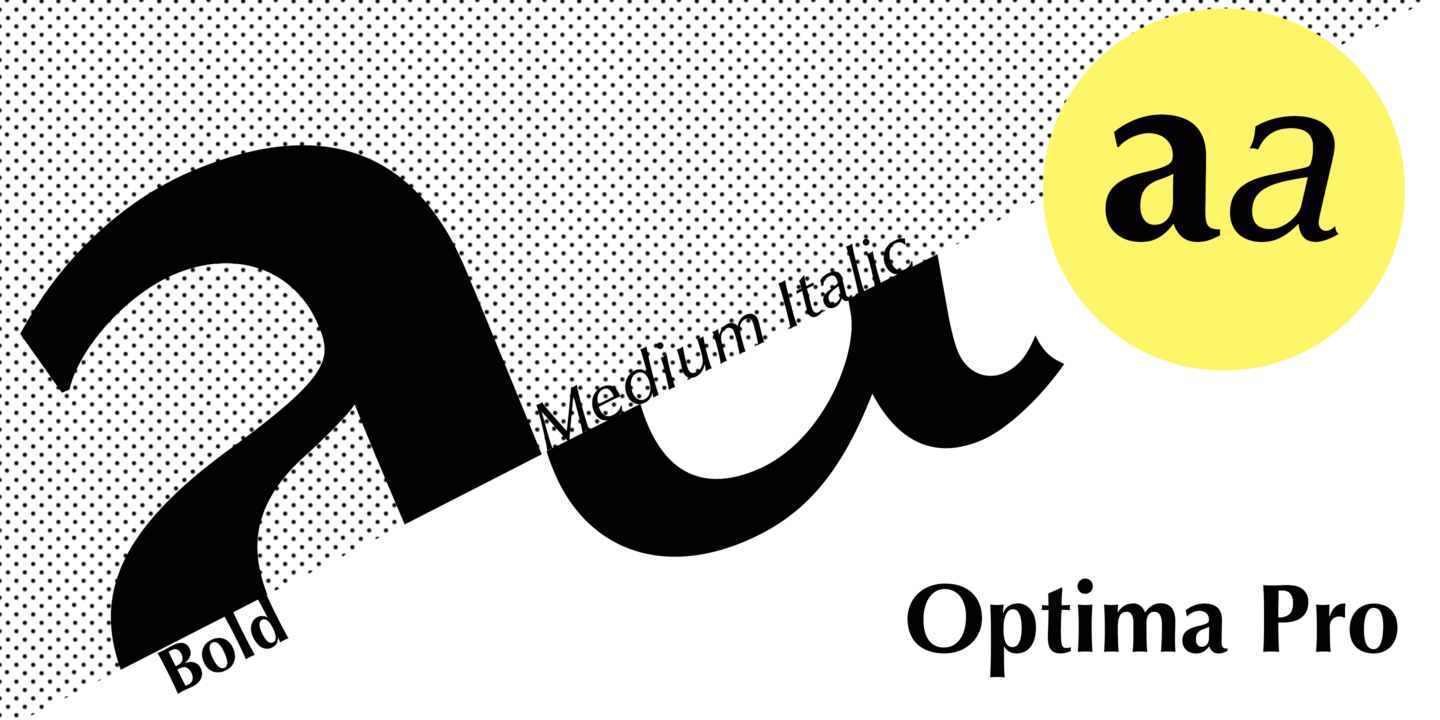 Beispiel einer Optima Std Medium Italic-Schriftart